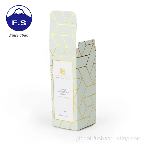 Cosmetic 30ml Paper Box Cosmetic Full Color Gold Foil Beauty Paper Box Factory